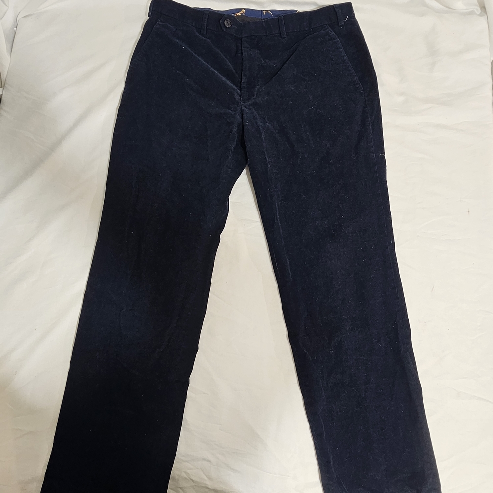 Polo Ralph Lauren Men’s Navy Blue Corduroy Pants Preppy  35 × 29